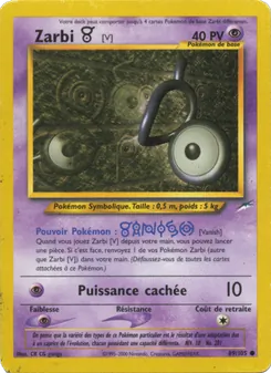 Carte Zarbi V de l'extension Neo Destiny, numéro 89/105