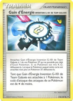 Carte Gain d'Énergie Invention G-101 de Team Galaxie de l'extension Platine, numéro 116/127