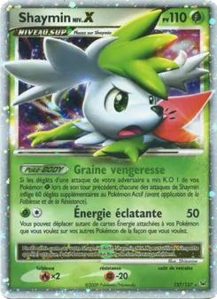 Carte Shaymin de l'extension Platine, numéro 127/127