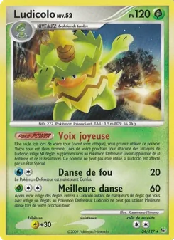 Carte Ludicolo de l'extension Platine, numéro 34/127