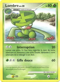 Carte Lombre de l'extension Platine, numéro 52/127