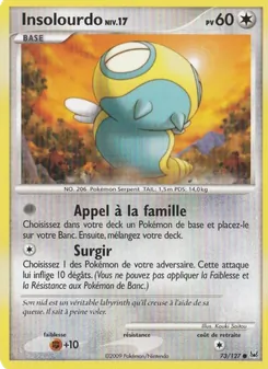 Carte Insolourdo de l'extension Platine, numéro 73/127