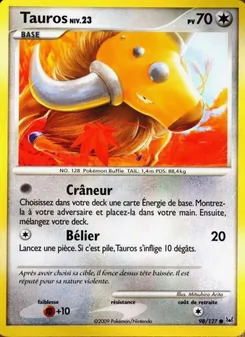Carte Tauros de l'extension Platine, numéro 98/127