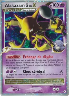 Carte Alakazam 4 Niv. X de l'extension Rivaux Émergeants, numéro 103/111
