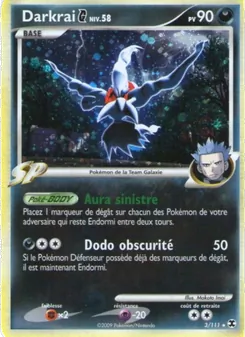 Carte Darkrai G Niv. 58 de l'extension Rivaux Émergeants, numéro 3/111
