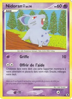 Carte Nidoran♀ Niv. 14 de l'extension Rivaux Émergeants, numéro 71/111