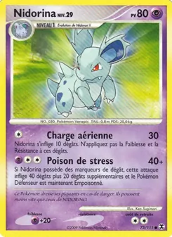 Carte Nidorina Niv. 29 de l'extension Rivaux Émergeants, numéro 73/111