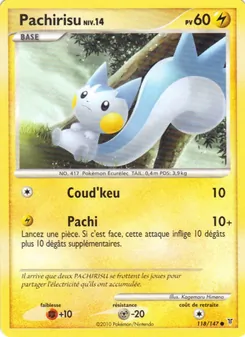 Carte Pachirisu de l'extension Vainqueurs Suprêmes, numéro 118/147
