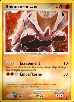 Carte Rhinocorne de l'extension Vainqueurs Suprêmes, numéro 122/147