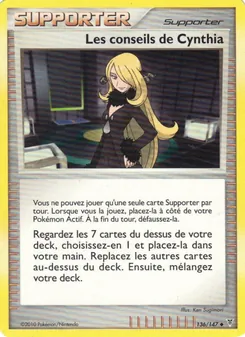 Carte Les conseils de Cynthia de l'extension Vainqueurs Suprêmes, numéro 136/147