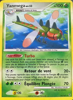 Carte Yanmega de l'extension Vainqueurs Suprêmes, numéro 14/147