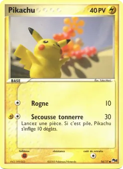 Carte Pikachu de l'extension POP Série 2, numéro 16/17