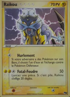Carte Raikou de l'extension POP Série 2, numéro 3/17