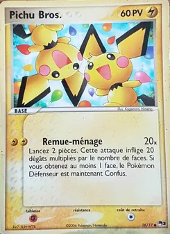 Carte Pichu Bros. de l'extension POP Série 3, numéro 16/17