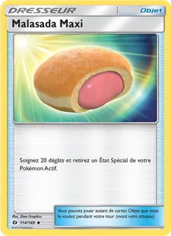 Carte Malasada Maxi de l'extension Soleil et Lune, numéro 114/149