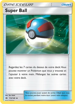Carte Super Ball de l'extension Soleil et Lune, numéro 119/149