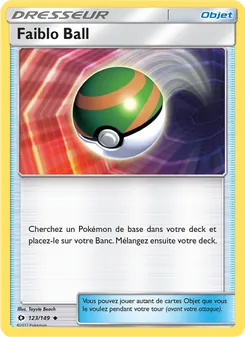 Carte Faiblo Ball de l'extension Soleil et Lune, numéro 123/149