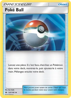 Carte Poké Ball de l'extension Soleil et Lune, numéro 125/149
