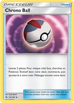 Carte Chrono Ball de l'extension Soleil et Lune, numéro 134/149
