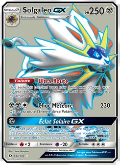 Carte Solgaleo GX de l'extension Soleil et Lune, numéro 143/149