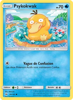 Carte Psykokwak de l'extension Soleil et Lune, numéro 28/149