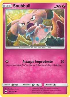 Carte Snubbull de l'extension Soleil et Lune, numéro 90/149