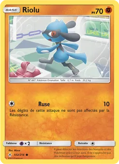 Carte Riolu de l'extension Alliance Infaillible, numéro 102/214