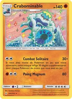 Carte Crabominable de l'extension Alliance Infaillible, numéro 105/214