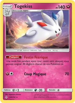 Carte Togekiss de l'extension Alliance Infaillible, numéro 138/214