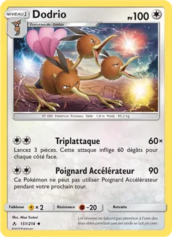 Carte Dodrio de l'extension Alliance Infaillible, numéro 151/214