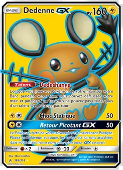 Carte Dedenne GX de l'extension Alliance Infaillible, numéro 195/214