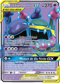 Carte Grotadmorv et Grotadmorv d’Alola GX de l'extension Alliance Infaillible, numéro 196/214