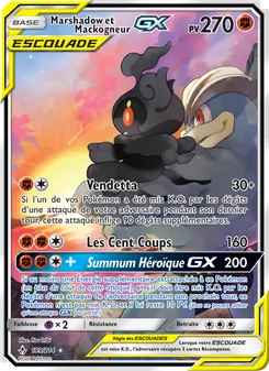 Carte Marshadow et Mackogneur GX de l'extension Alliance Infaillible, numéro 199/214