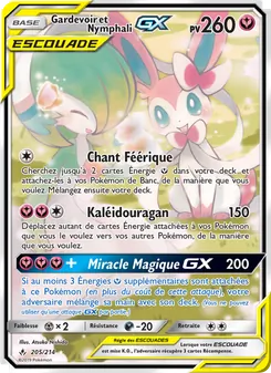 Carte Gardevoir et Nymphali GX de l'extension Alliance Infaillible, numéro 205/214