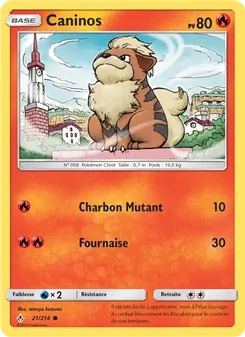 Carte Caninos de l'extension Alliance Infaillible, numéro 21/214
