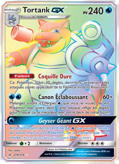 Carte Tortank GX de l'extension Alliance Infaillible, numéro 218/214