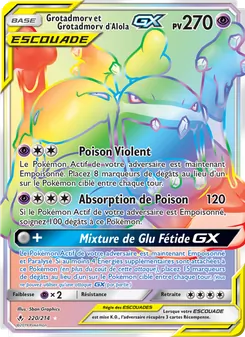 Carte Grotadmorv et Grotadmorv d’Alola GX de l'extension Alliance Infaillible, numéro 220/214