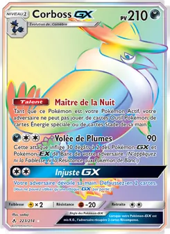 Carte Corboss GX de l'extension Alliance Infaillible, numéro 223/214