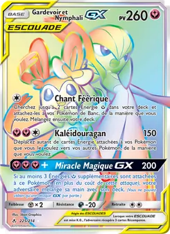 Carte Gardevoir et Nymphali GX de l'extension Alliance Infaillible, numéro 225/214