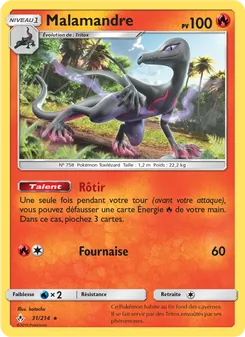 Carte Malamandre de l'extension Alliance Infaillible, numéro 31/214