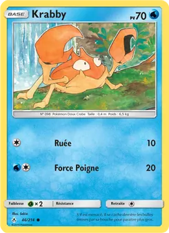 Carte Krabby de l'extension Alliance Infaillible, numéro 46/214