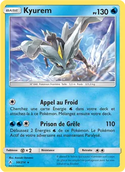 Carte Kyurem de l'extension Alliance Infaillible, numéro 50/214
