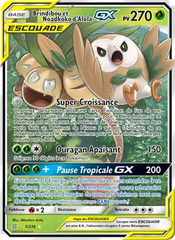 Carte Brindibou et Noadkoko d’Alola GX de l'extension Harmonie des Esprits, numéro 1/236