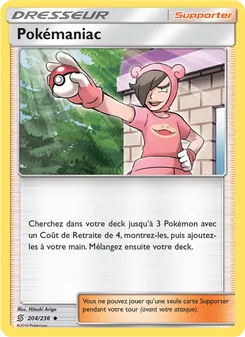 Carte Pokémaniac de l'extension Harmonie des Esprits, numéro 204/236