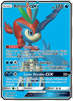 Carte Keldeo GX de l'extension Harmonie des Esprits, numéro 219/236