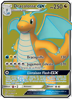 Carte Dracolosse GX de l'extension Harmonie des Esprits, numéro 229/236