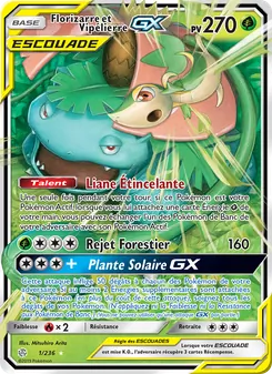 Carte Florizarre et Vipélierre GX de l'extension Éclipse Cosmique, numéro 1/236
