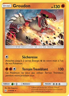 Carte Groudon de l'extension Éclipse Cosmique, numéro 113/236