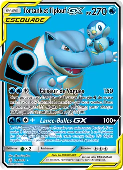 Carte Tortank et Tiplouf GX de l'extension Éclipse Cosmique, numéro 214/236