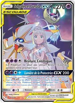 Carte Solgaleo et Lunala GX de l'extension Éclipse Cosmique, numéro 216/236